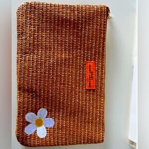 Marc Jacobs Brown Clutch with Floral Design